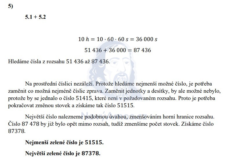 Ře&scaron;en&iacute; 5